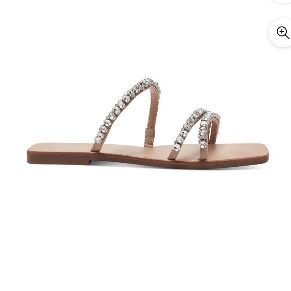 INC Womens Pommona Rhinestone Slip On Slide Sandals Sz‎ 10 - Picture 5 of 6